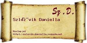 Szlávik Daniella névjegykártya